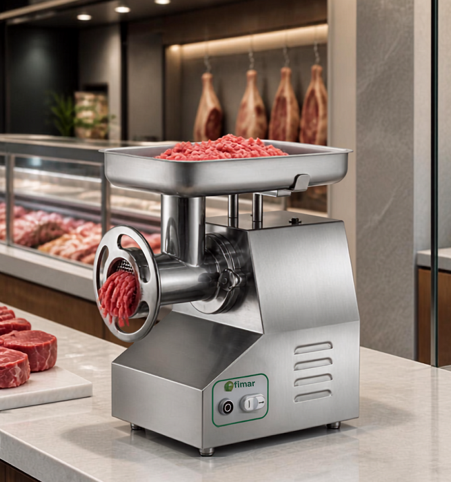 tritacarne elettrico refrigerato
